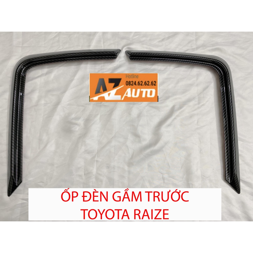 ỐP VIỀN ĐÈN GẦM TRƯỚC XE TOYOTA RAIZE 2021-2023 - VÂN CARBON CAO CẤP