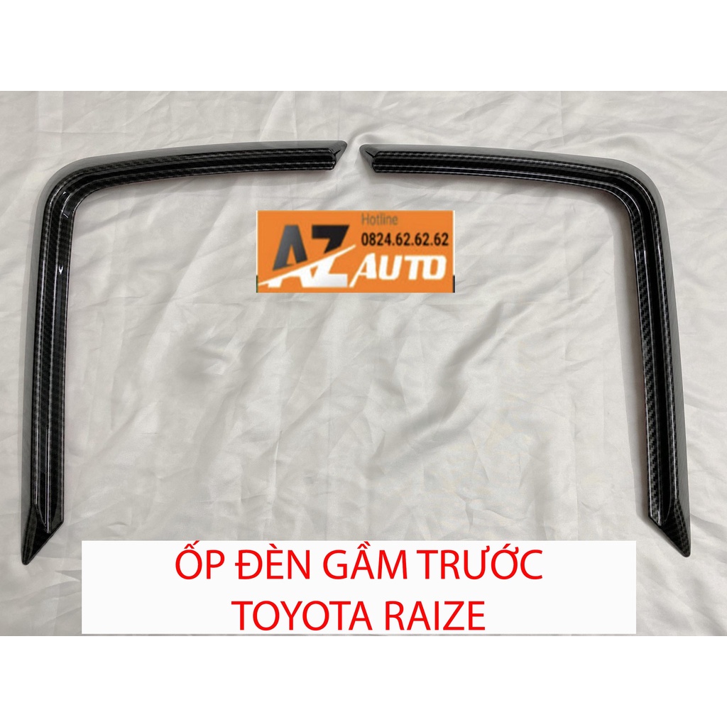 ỐP VIỀN ĐÈN GẦM TRƯỚC XE TOYOTA RAIZE 2021-2022 - VÂN CARBON CAO CẤP