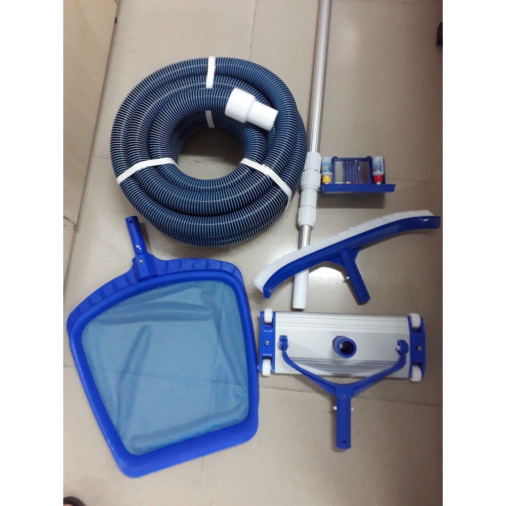 DÂY HÚT NƯỚC BỂ BƠI LOẠI TỐT dài  9m dày 2 lớp/ thiết bị vệ sinh hồ bơi/ khớp kết nối D38mm/bền đẹp