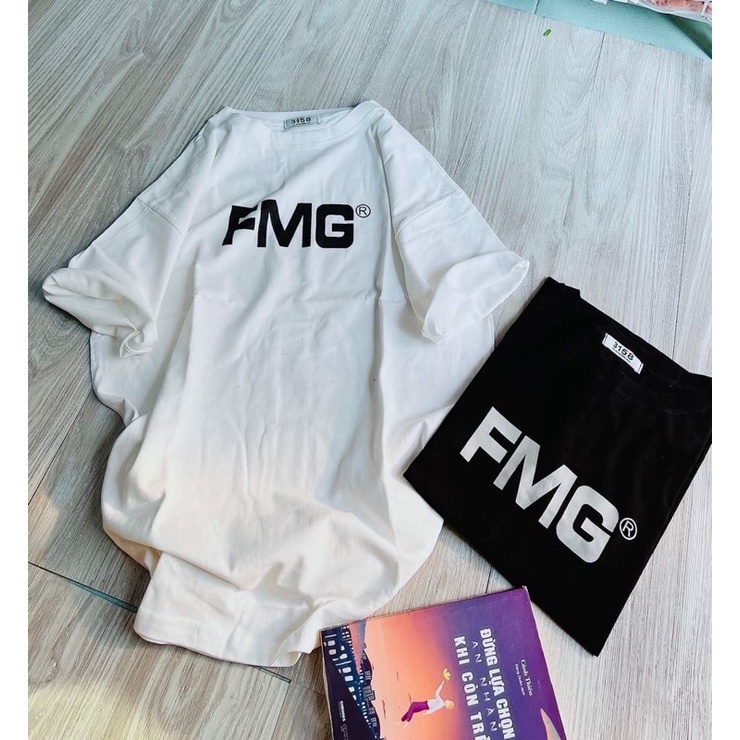 Áo Phông 3158 in Chữ  FMG Màu Đen Trắng, Áo Thun Form Rộng Nam Nữ Oversize | BigBuy360 - bigbuy360.vn