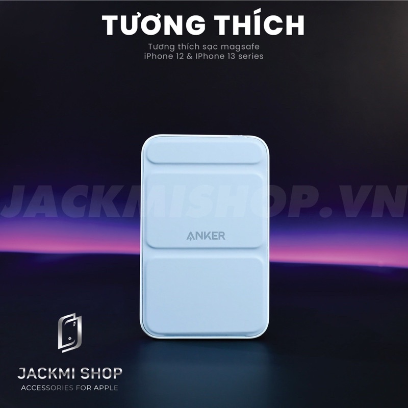 Sạc Dự Phòng Không Dây ANKER MagGo 5000 mAh hỗ trợ Magsafe cho iPhone 12 Pro Max/ 13 Pro Max