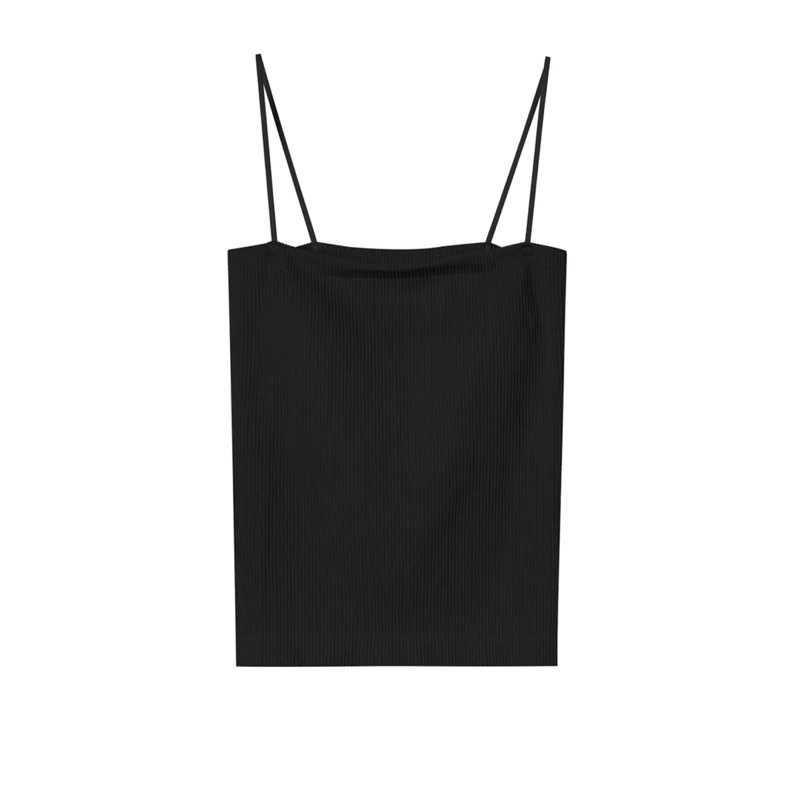 Áo 2 dây [Minhduongct] ngang ngực Croptop Len Tâm, thun ống ôm body Áo Bra 2 dây len tâm Mã 3003