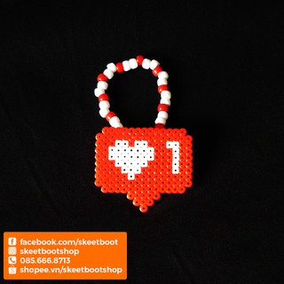 Vòng kandi perler thả tim - phụ kiện rave edm festival raver kandi perler DJ