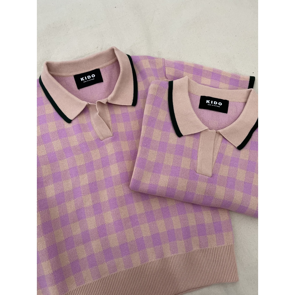 Áo thun len tay ngắn cổ gập SADIE TOP