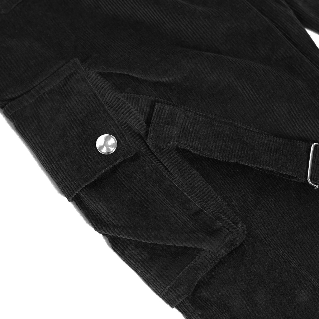 Quần dài NEEDS OF WISDOM Strap Cargo Pants - Black - Local Brand Chính Hãng