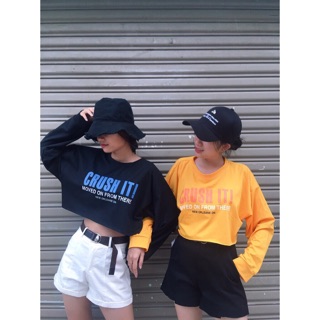 ÁO CROP TAY DÀI ( KÈM CLIP HÌNH THẬT )