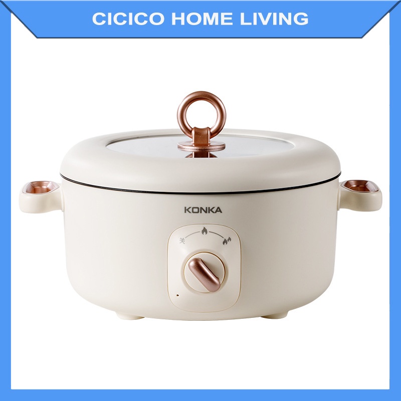 Nồi Lẩu Điện Đa Năng Chống Dính 3 Lít 1000W Hot Pot KONKA KZG-HP03