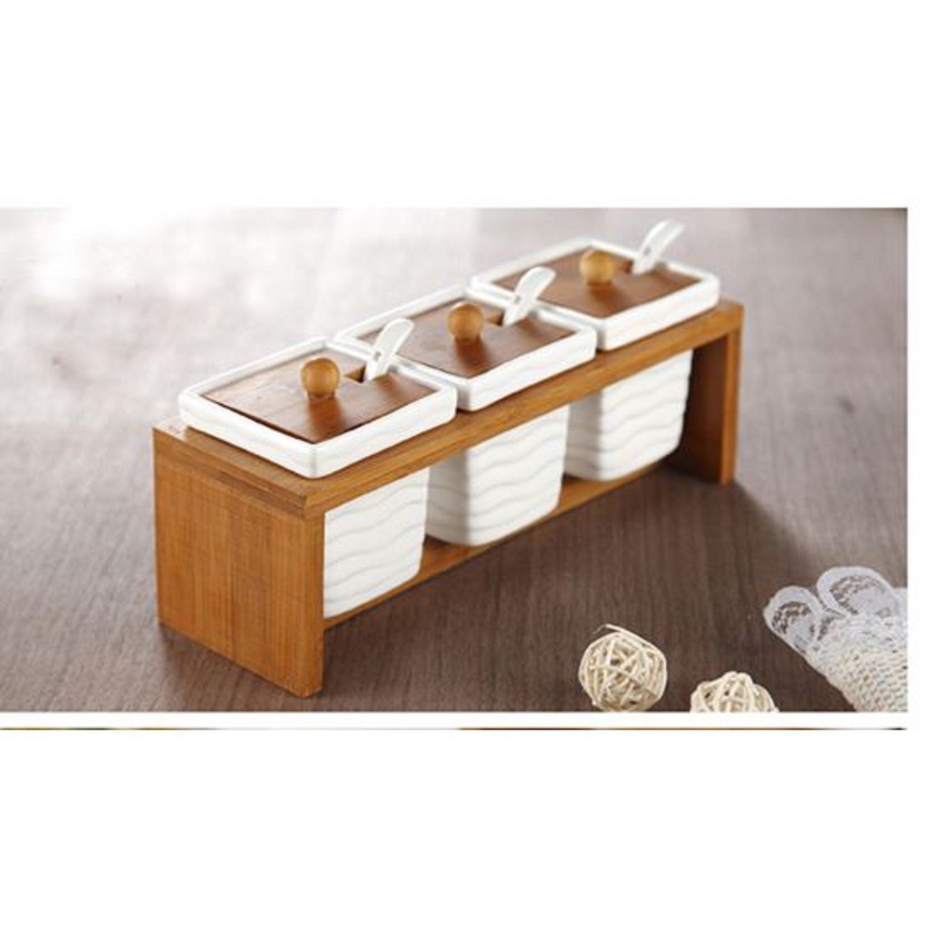 [HÀNG HOT]Bộ đựng gia vị 3 món