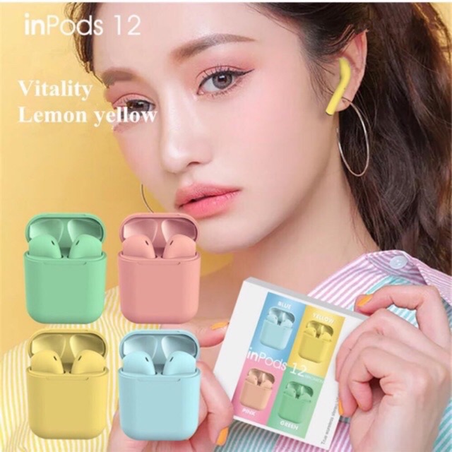 [BÁN CHẠY]Tai nghe airpod bluetooth 5.0 inpod 12 nhiều màu sắc xinh | BigBuy360 - bigbuy360.vn