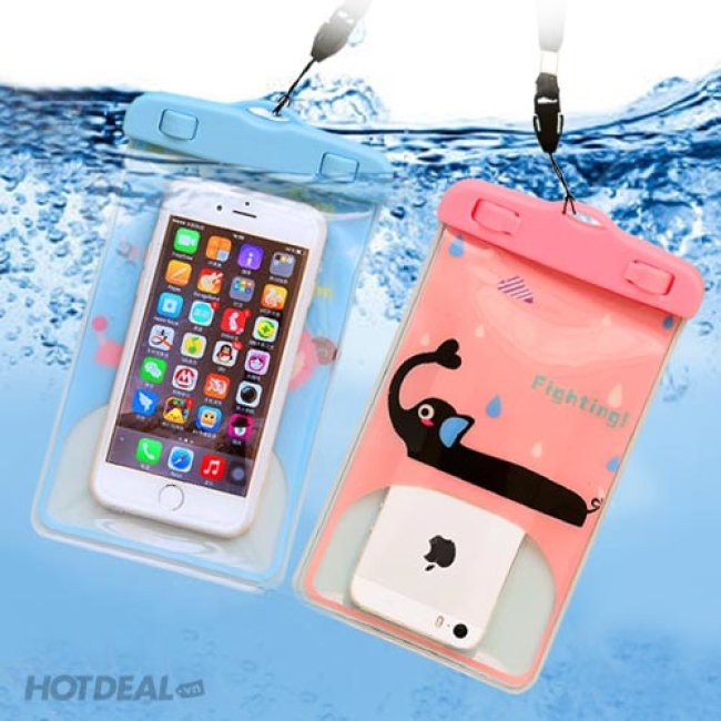 Bộ 10 Túi đựng điện thoại chống nước hình thú đi biển đi bơi cảm ứng