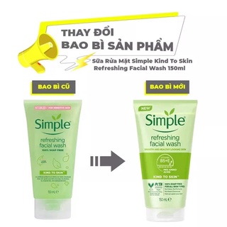 Sữa rửa mặt Simple Kind To Skin Refreshing Facial Wash Gel 150ml