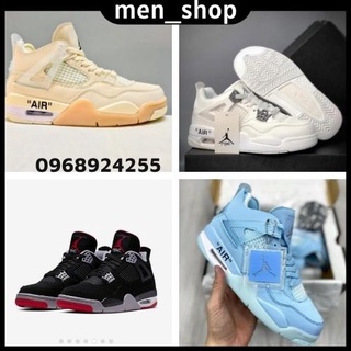 Giày thể thao Jordan 4 trắng, Giày JD4 các phối màu nam nữ trẻ trung năng động bản đẹp 2022 Full box tặng kèm dây