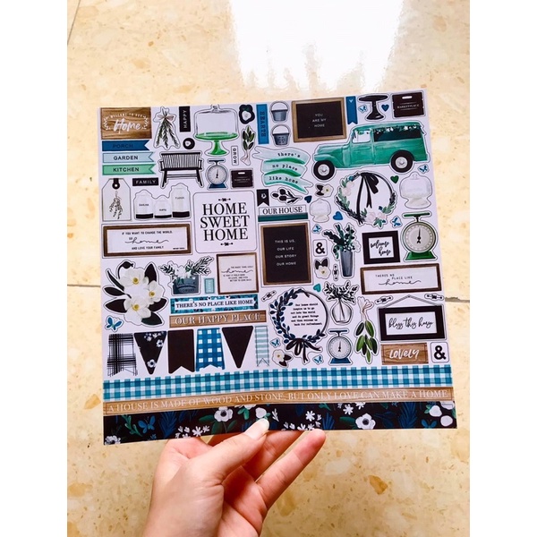 Sticker lẻ theo tờ trang trí love box , srcapbook , khung ảnh 3D handmade không dán decal- Định lượng 250gsm