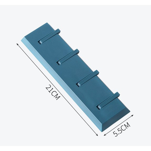 Thanh Treo Đồ 4 M óc Dán Tường Nguyên Khối Siêu Tiện Dụng