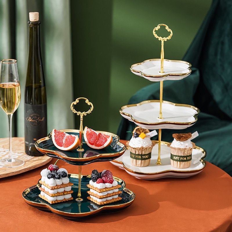 Khay Mứt Kẹo Hoa Quả 3 Tầng Chất Liệu Gốm Sứ Cao Cấp Kiểu Dáng Sang Trọng, Màu Sắc Đa Dạng Chọn Nhiều Mẫu