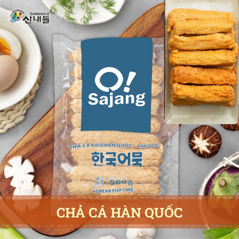Chả cá Hàn Quốc dạng que Osajang thả lẩu tokbokki, chiên ăn vặt đều ngon