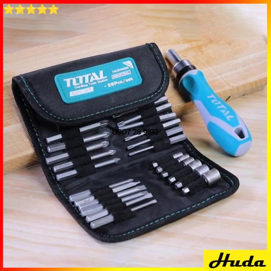 Bộ tua vít đa năng 26 chi tiết Total Ingco Bộ tuốc nơ vít titanium siêu bền