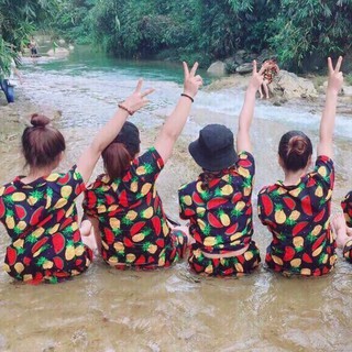 Đồ Bộ PIJAMA Trái Cây Trái Chuối - Trái Dưa Hấu - Trái Thơm - Hoa Hướng Dương Đi Biển Mặc Nhà Mặc Ngủ Dưới 58kg