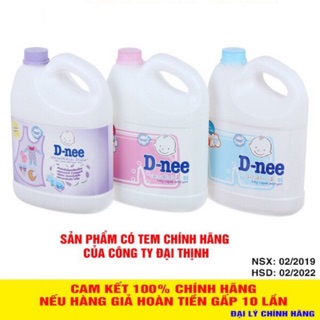 Nước giặt xả Dnee xanh Thái Lan 3000ml có tem Đại Thịnh