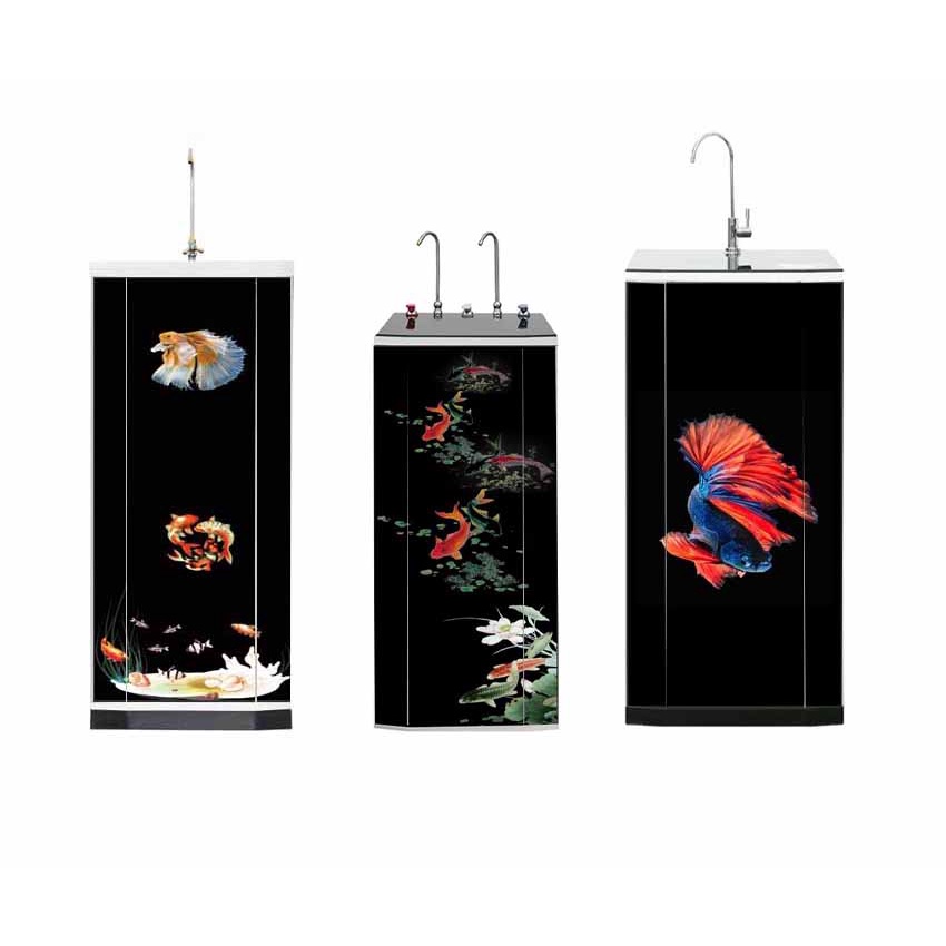 Decal dán trang trí Máy Lọc Nước mẫu Cá - Chất lượng cao - chống thấm