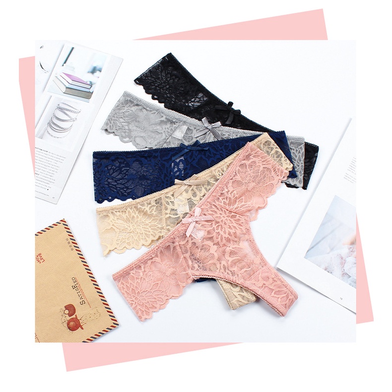 QL70 - QUẦN LỌT KHE REN HOA NHÍ