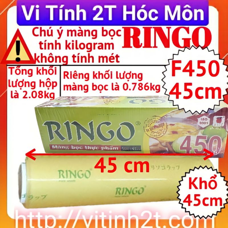 Màng bọc thực phẩm RINGO F450-45 khổ 45cm nguyên siu nặng 2.05kg