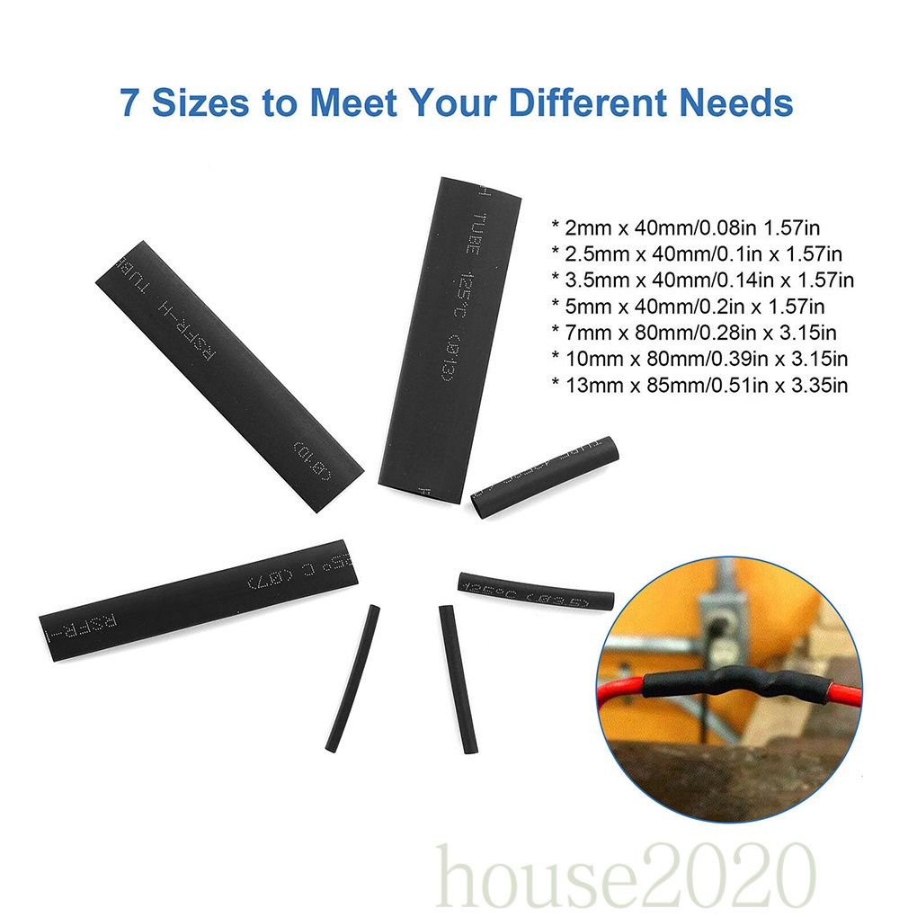 Bộ 127 ống co nhiệt bằng polyolefin 2020