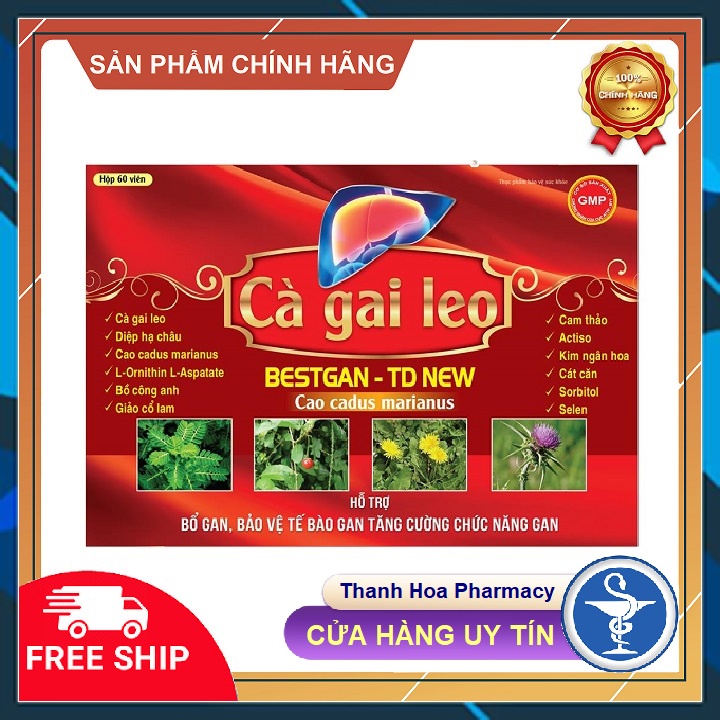 viên bổ gan cà gai leo Bestgan TD tăng cường chức năng gan thanh nhiệt giải độc bảo vệ tế bào gan nhiễm mỡ do bia rượu