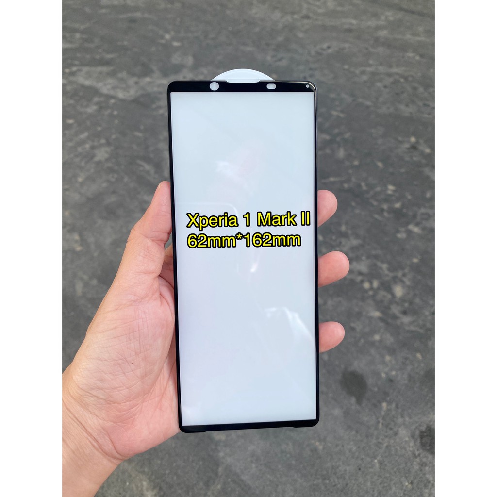 Kính cường lực full màn hình Sony Xperia 1 Mark II / Xperia 1 / Xperia 5 / Xperia 5 II - Keo 100% toàn màn hình