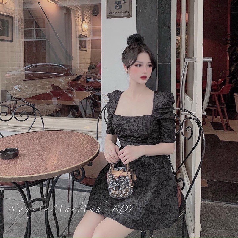 Đầm xốp tay phồng màu inbox | BigBuy360 - bigbuy360.vn