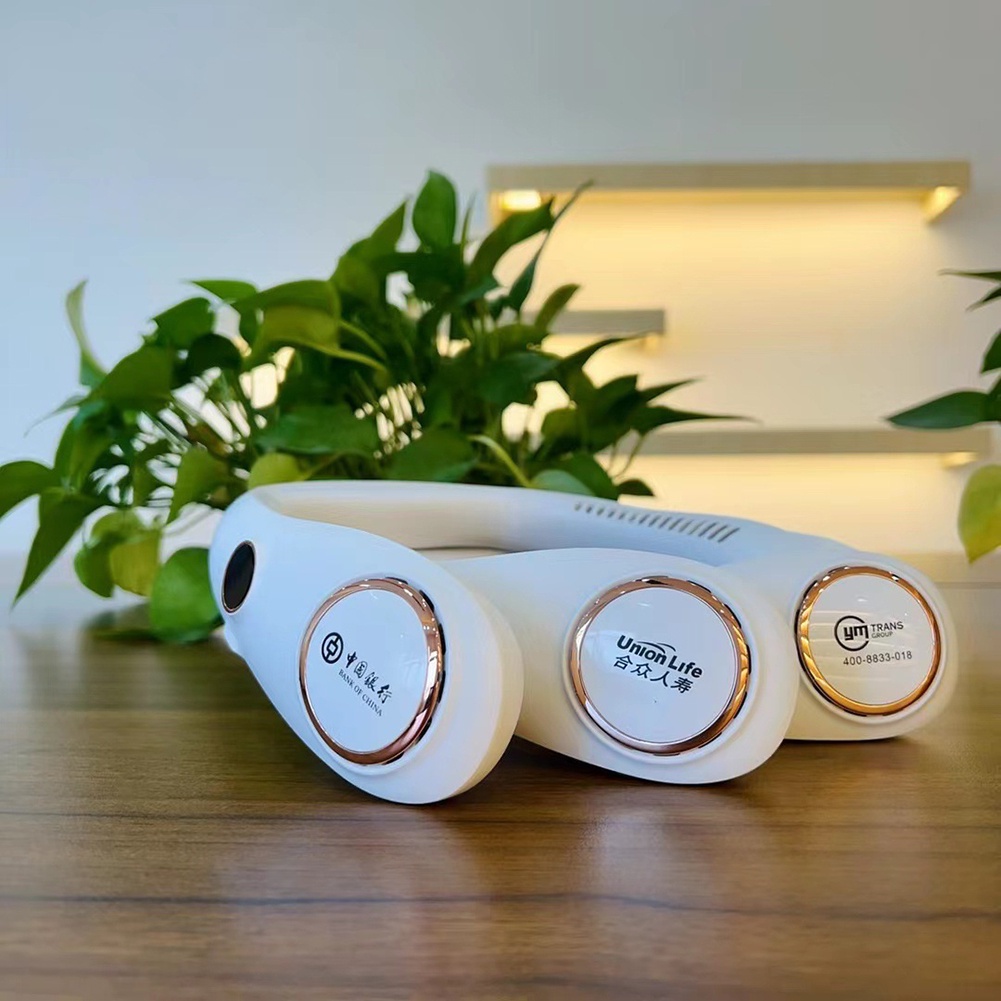 Quạt Thể Thao Đeo Cổ 3 Tốc Độ Không Ồn Màn Hình Kỹ Thuật Số Kèm Sạc USB Tiện Dụng