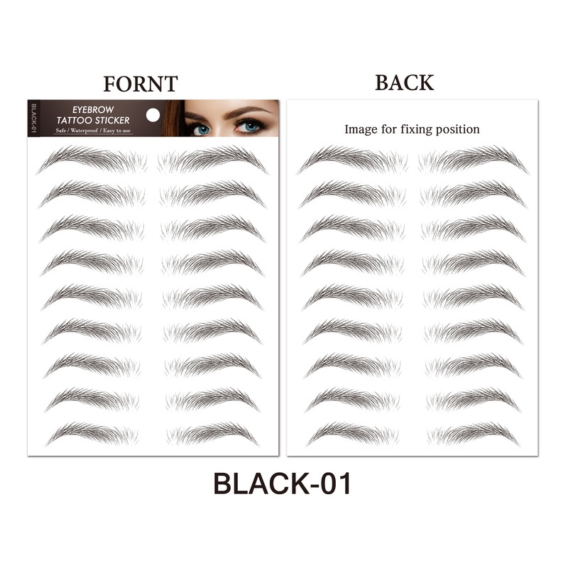 Miếng Dán Lông Mày Giả 6D Kháng Nước Lâu Trôi