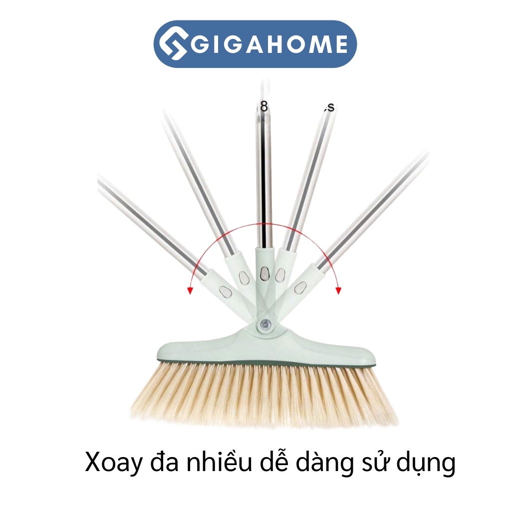 Bộ Chổi Nhựa Quét Nhà Thông Minh Kèm Hót Rác Cán Dài Gấp Gọn GIGAHOME 9021