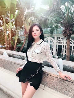 Set áo somi ren+ quần váy