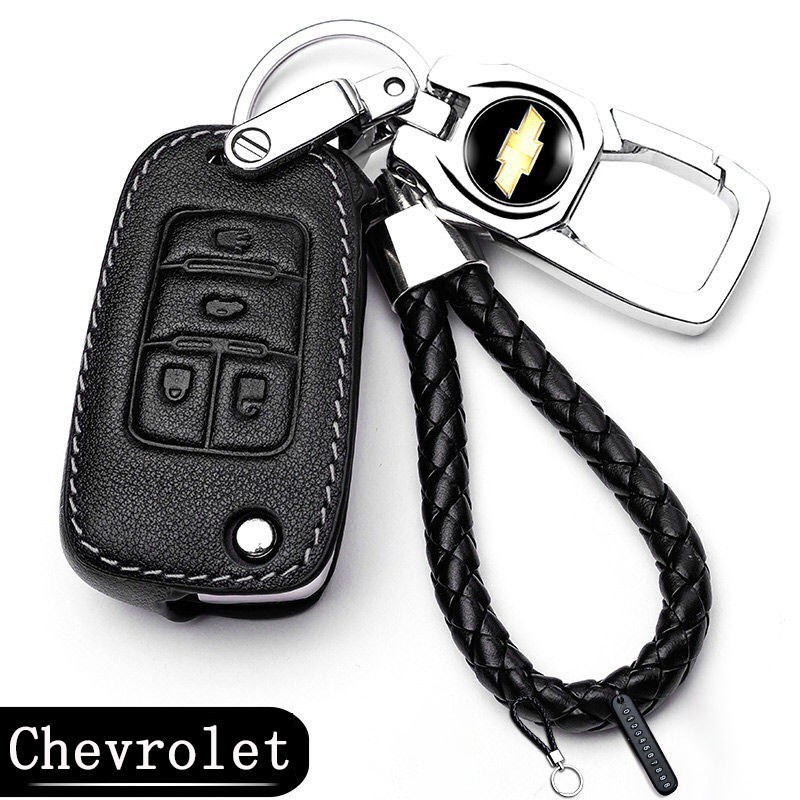Vỏ da bảo vệ chìa khóa điều khiển từ xa thiết kế cho xe hơi Chevrolet/Colorado Cruze Sonic Trailblazer