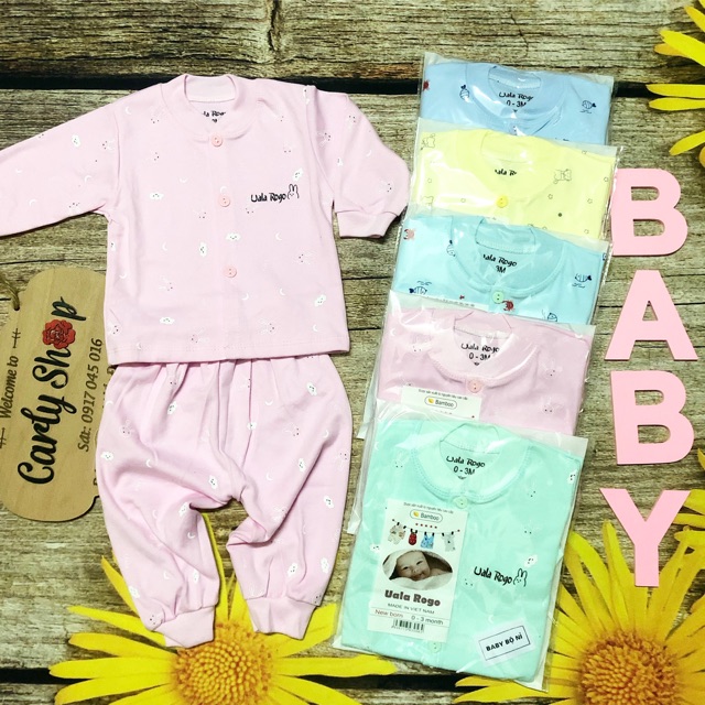 Bộ nỉ cotton Uala hàng loại đẹp cho bé