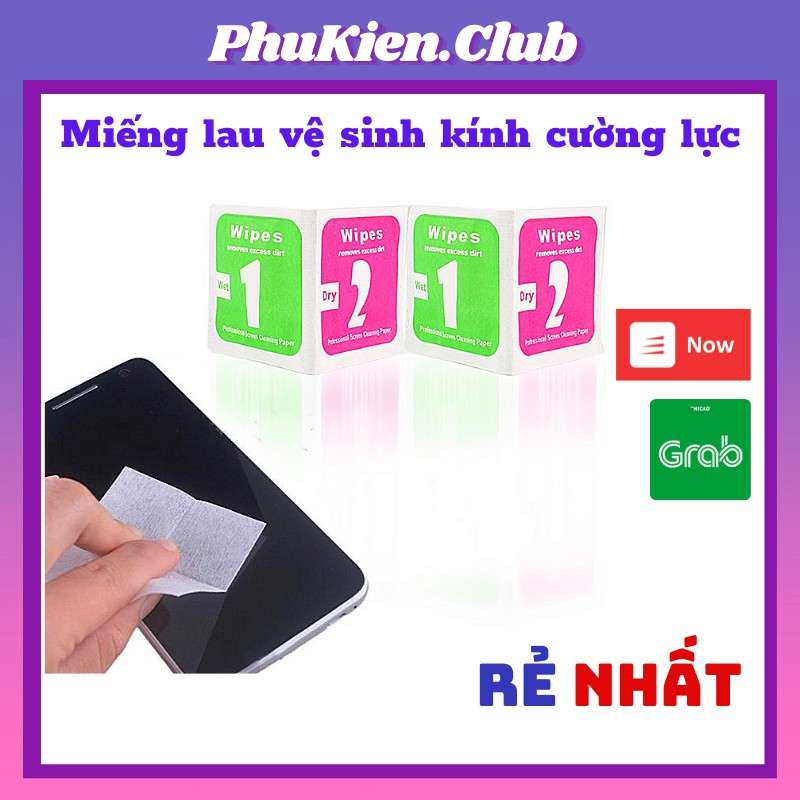 Miếng lau vệ sinh kính cường lực - cho điện thoại Iphone - các dòng smartphone