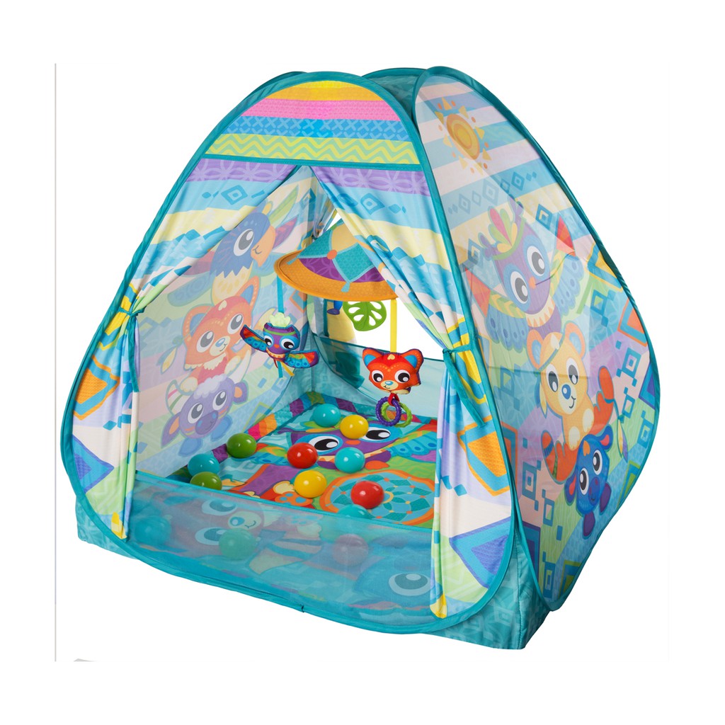 Lều banh có đồ chơi treo nôi Playgro Convert Me Teepee Ball Activity Gym, cho bé sơ sinh đến 24 tuổi