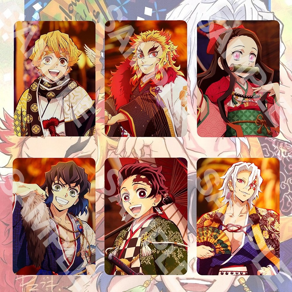 Ảnh card bo góc in hình KIMETSU NO YAIBA ver 3rd Anniversary Thanh Gươm Diệt Quỷ thẻ bo viền 5*8cm