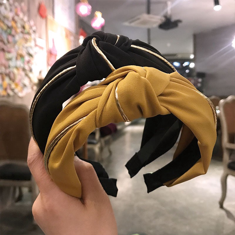 Băng đô cài tóc họa tiết sọc ngang phong cách Hàn Quốc thời trang cho nữ