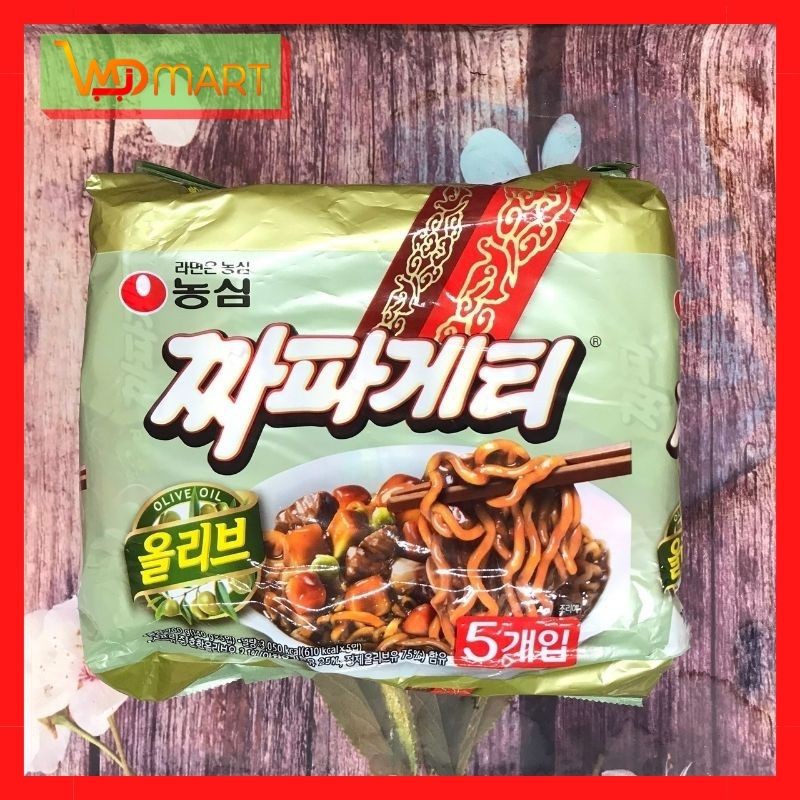 ( LỐC 5 GÓI ) MÌ TƯƠNG ĐEN CHAPAGETTI NONGSHIM HÀN QUỐC 140G