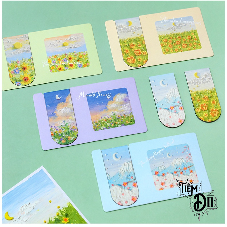 Thẻ Đánh Dấu Trang Sách Bookmark Họa Tiết Tranh Bích Họa Kẹp Sách Siêu Xinh