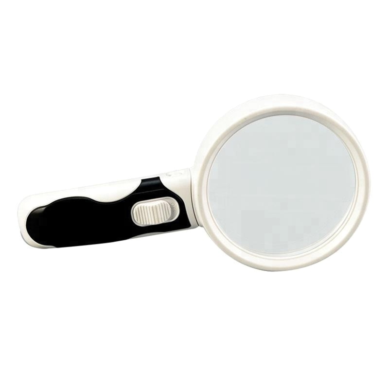 Kính Lúp Cầm Tay 2 Đèn LED Phóng To 2.5X / 10X Chuyên Dụng Cho Macula
