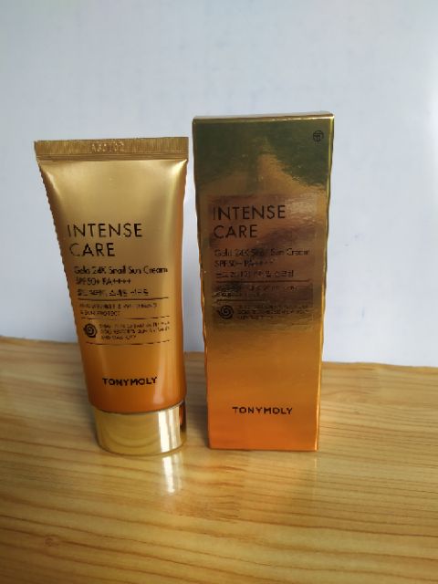 Kem chống nắng ốc sên vàng 24k Tonymoly Intense Care Gold 24k Snail Sun Cream