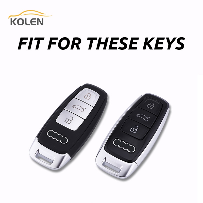 Vỏ bọc móc chìa khóa điều khiển từ xa cho ô tô Audi TPU Đối với Audi A6 A7 A8 C8 Q8 D5 E-tron 2018 2019 2020 Key Holder Shell Protection Accessories