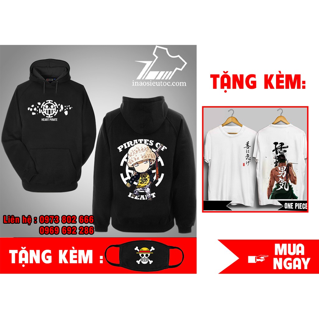 [KM Khủng ] Mua áo hoodie One Piece Law  giá siêu rẻ nhất vịnh bắc bộ