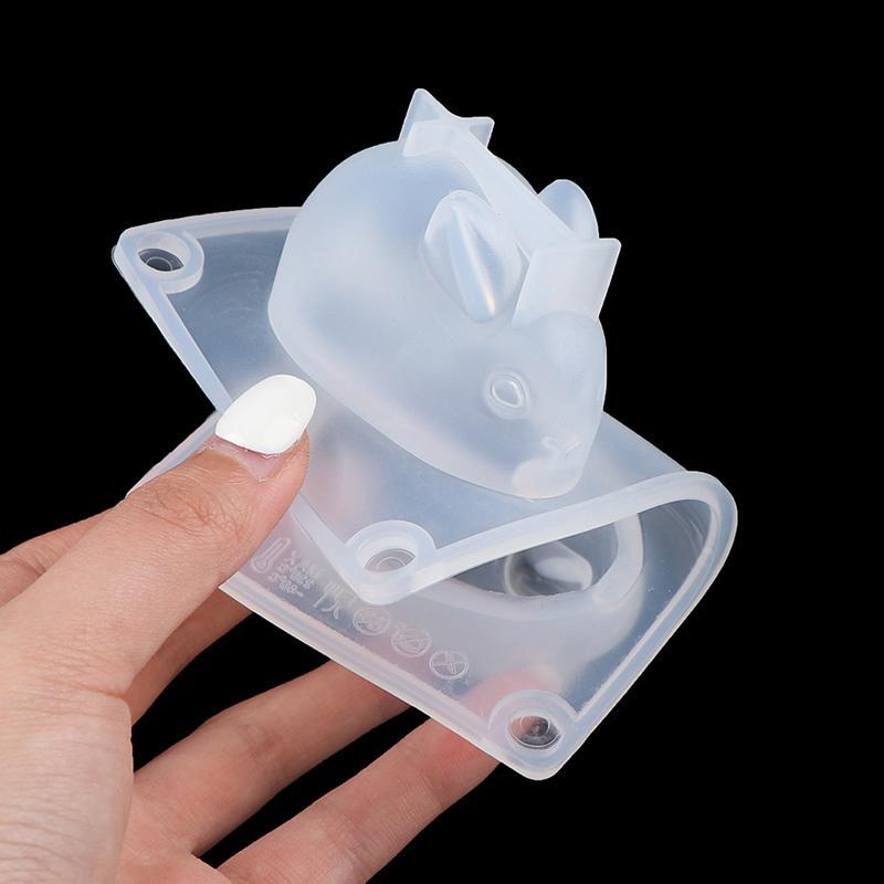 (Hàng Mới Về) 1 Bộ Khuôn Silicone Tự Làm Bánh Xà Phòng Thủ Công Hình Thỏ Hoạt Hình 3d