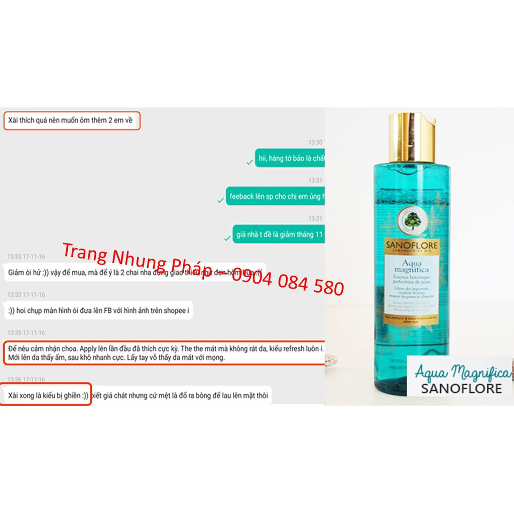 [AUTH PHÁP] Toner AQUA MAGNIFICA Sanoflore | BigBuy360 - bigbuy360.vn
