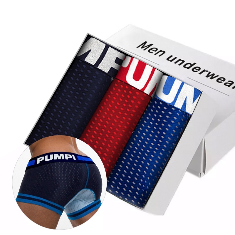 Set 3 quần lót boxer ORLVS H118 (3) lưới thoáng khí gợi cảm cho nam