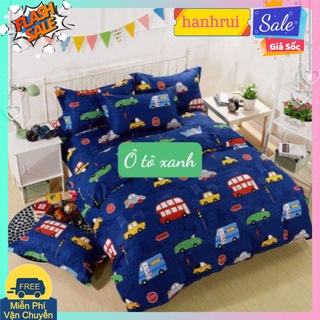 Bộ Ga Gối 1m5x2m Vải Cotton Poly Mềm Mịn,được chọn mẫu hanhrui-ô tô xanh